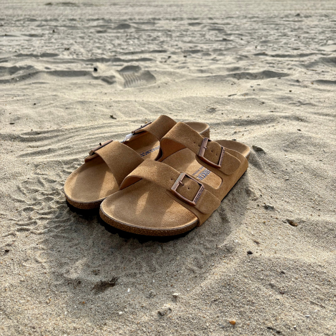 Birkenstocks Arizona Mink Suede Leather
